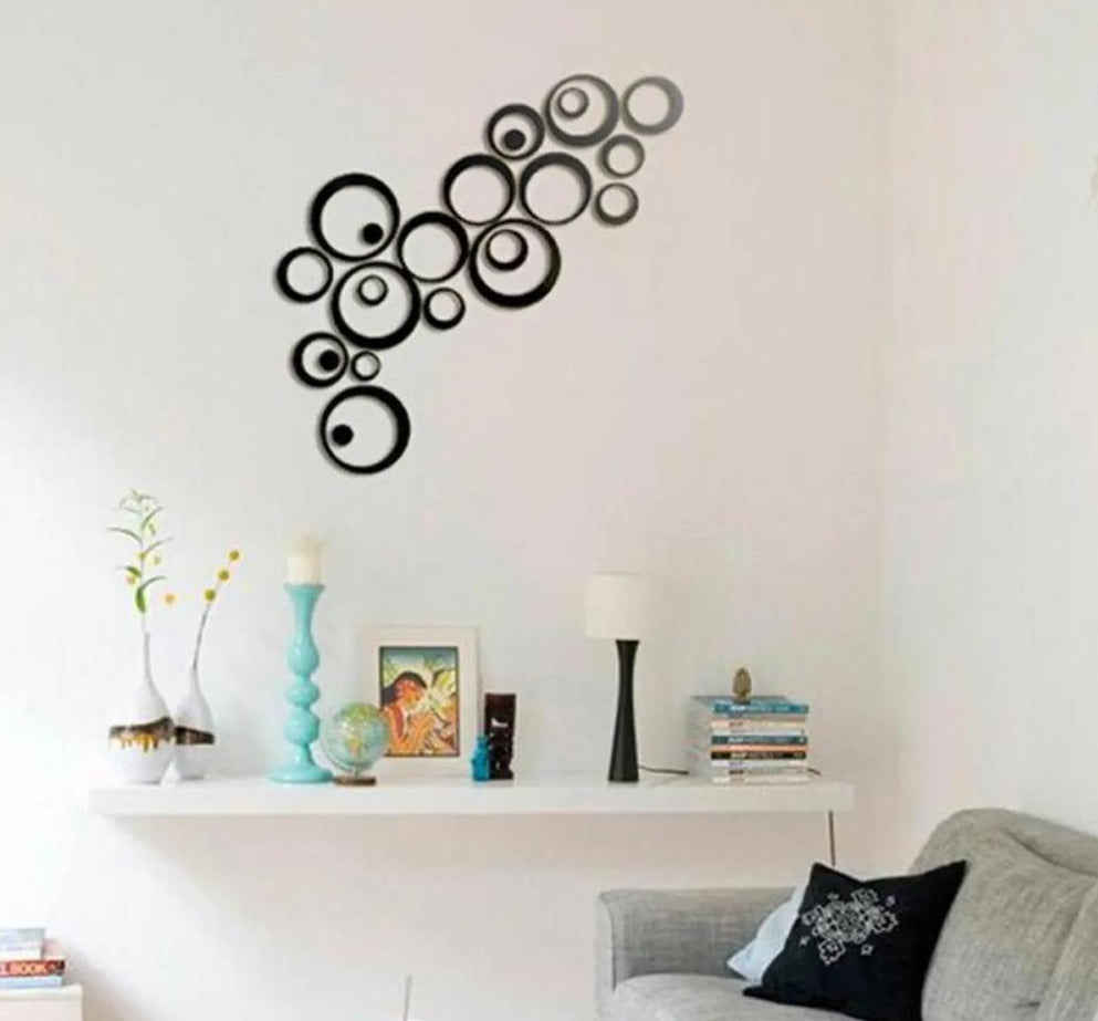 24 Pcs Ring Design MDF Wooden Wall Art