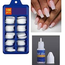 100 Pcs Set Fake Nails - Classic White