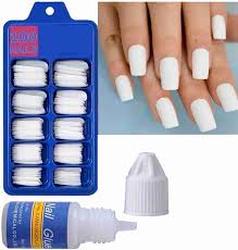 100 Pcs Set Fake Nails - Classic White