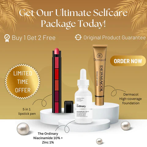 Buy 1 Ordinary Niacinamide 10% + Zinc 1% & Get Free Matte 5 In 1 Lipstick + Dermacol High Coverage Foundation